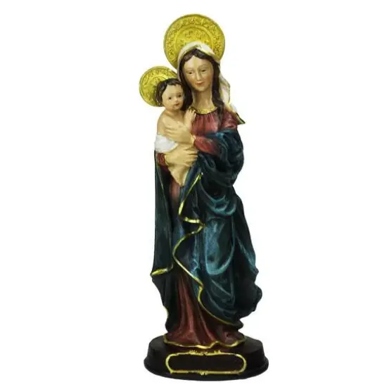 12" Virgin Mary with Baby Jesus Table Top Figure {1}