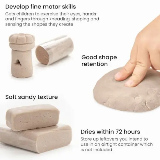 Arteza&reg; Kids Sandy Clay Keepsakes Kit, 19 pcs {4}
