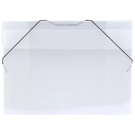 JAM Paper Clear 11" x 15" Elastic Closure Plastic Portfolio {1}