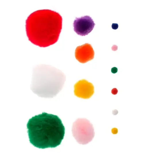 John Bead Mixed Assorted Colors Pom Poms, 100ct. {3}