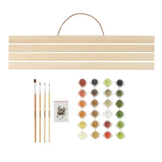 16" x 20" Fall Bridge Paint-by-Number Kit with Wood Display Hanger by Artist's Loft&reg; {5}