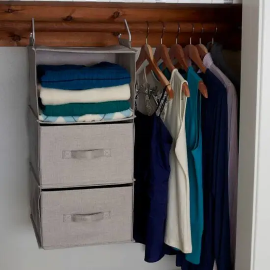 Household Essentials 11.5" Open Storage Box, 2ct. Silver {10}