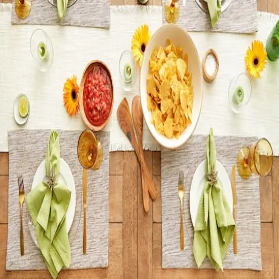 DII&reg; Tonal Recycled Cotton Slubby Rib Placemats, 6ct. Leather Brown/Off White {7}