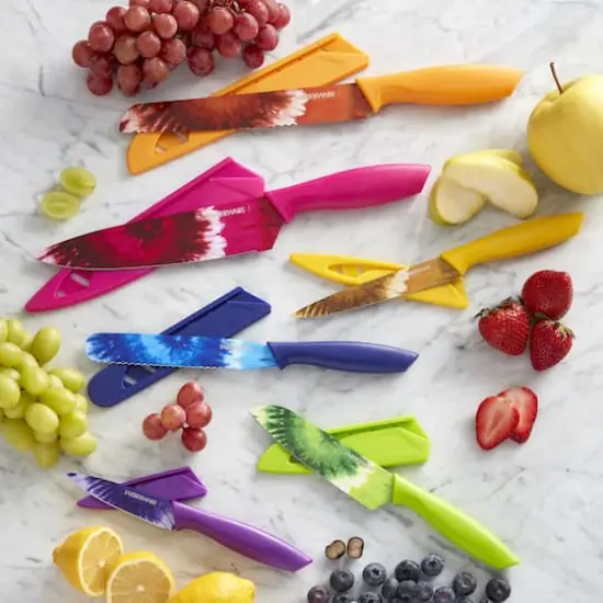 Farberware Rainbow Tie Dye Knife Set {3}