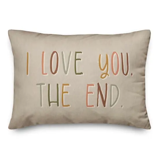 I Love You The End Indoor/Outdoor Lumbar Pillow {1}