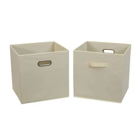 2 Pack Household Essentials 13" Fabric Storage Bins White {7}