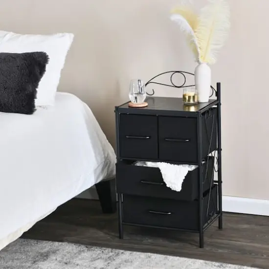 Household Essentials Victoria 32" 4-Drawer Dresser Black {3}