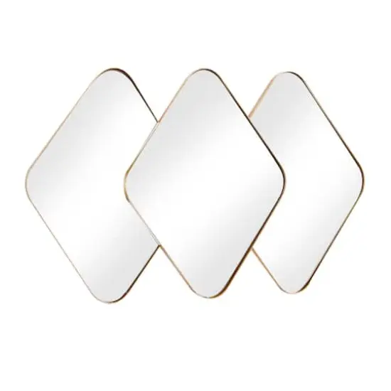 CosmoLiving by Cosmopolitan Gold Metal Contemporary Wall Mirror, 43" x 43" x 3" {3}