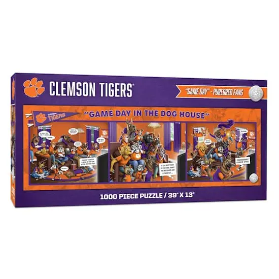 College Game Day in the Dog House 1,000 Piece Puzzle Clemson Tigers {1}