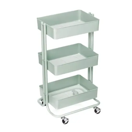 Lexington 3-Tier Rolling Cart by Simply Tidy&reg; Eucalyptus {1}
