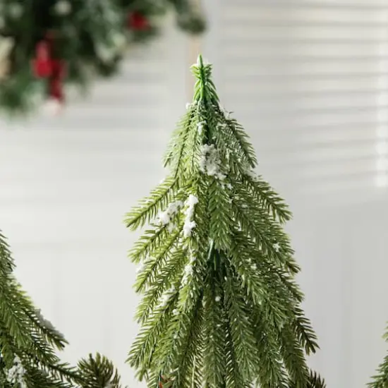 Glitzhome&reg; 21" Christmas Metal Potted Triple Trees Centerpiece {5}
