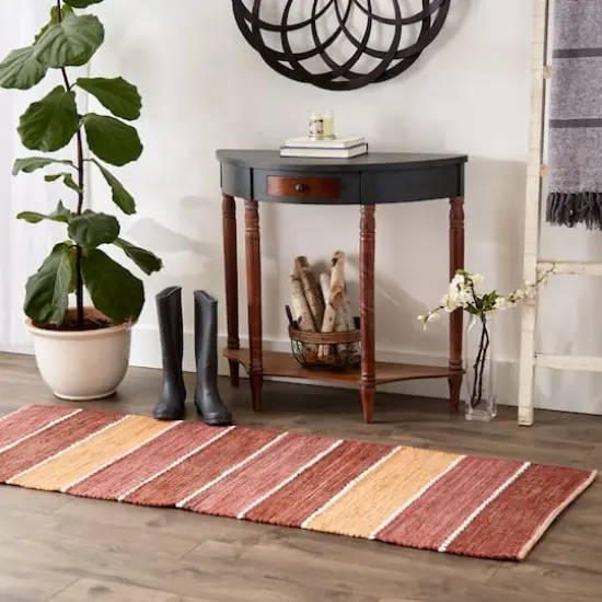 DII&reg; Color Block Cotton Chindi Rug, 2ft. x 3" x 6ft. Spice {5}