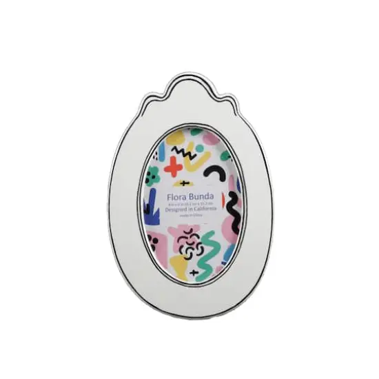 Flora Bunda 4" x 6" Oval with SideLine Ceramic Frame {1}