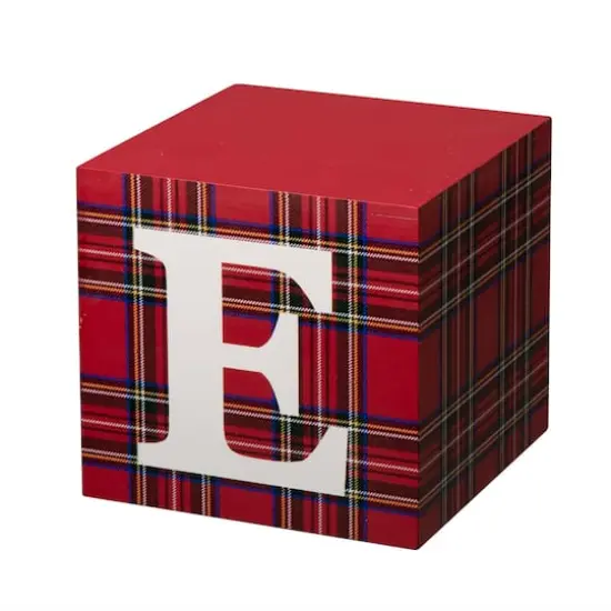 Glitzhome&reg; 3.5ft. Wooden Plaid Believe Porch D&eacute;cor {8}