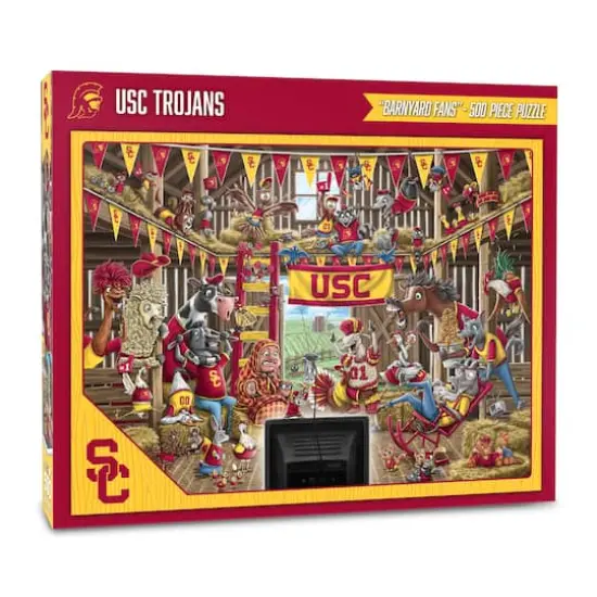 College Barnyard Fans 500 Piece Puzzle USC Trojans {1}