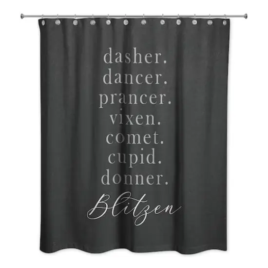 Reindeer Names Shower Curtain {1}