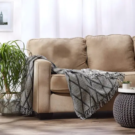 DII&reg; Gray Tone Multi Diamond Throw {4}