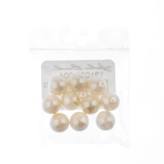 Preciosa Maxima Nacre Pearl Beads, 10mm Pearlescent Cream {3}