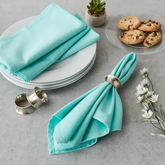 DII&reg; Solid Oversized Napkin, 6ct. Light Aqua {6}