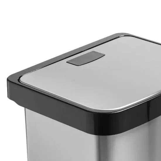 Honey Can Do 50L Large Stainless Steel Step Trash Can with Lid {8}