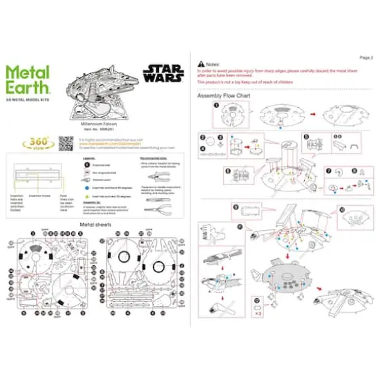 Metal Earth&reg; Star Wars&trade; Millennium Falcon&trade; Steel Model Kit {13}