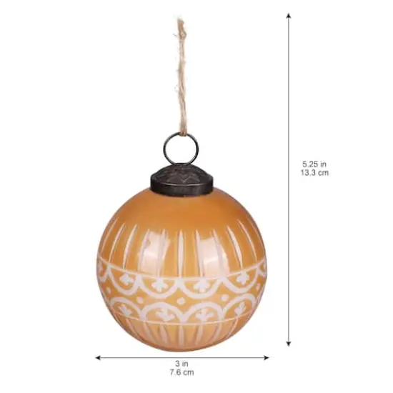 3" Light Brown Gingerbread Forest Glass Ball Ornament by Ashland&reg; {4}