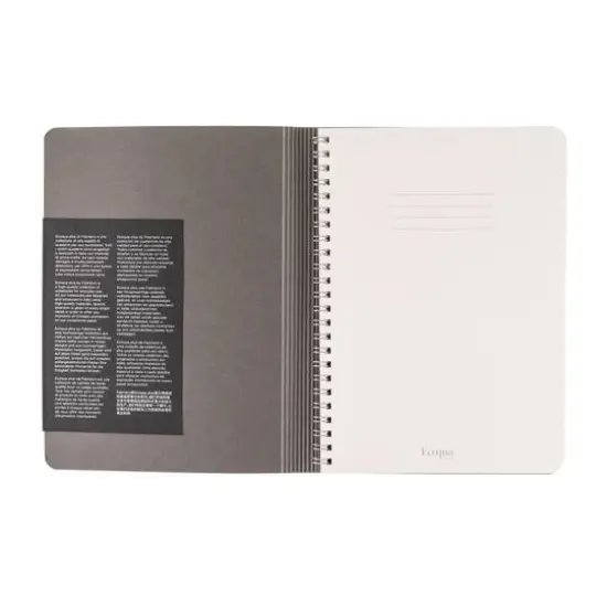 Fabriano&reg; Ecoqua Plus Dotted A5 Hidden Spiral-Bound Notebook Gray {8}
