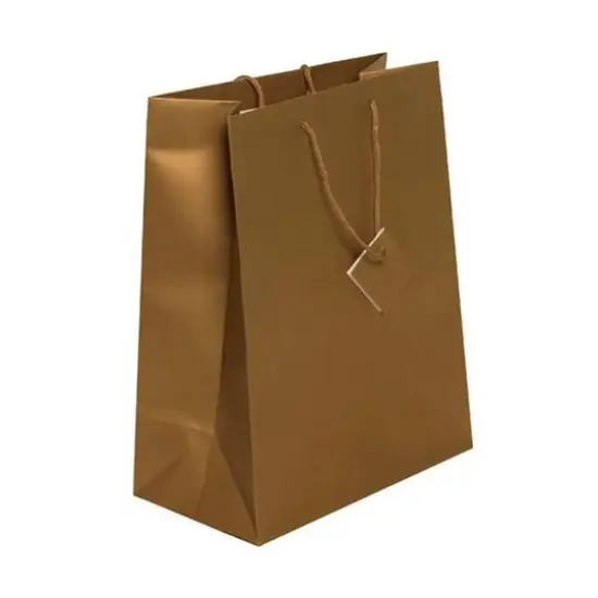 JAM Paper Large Matte Gift Bags, 100ct. Gold {1}