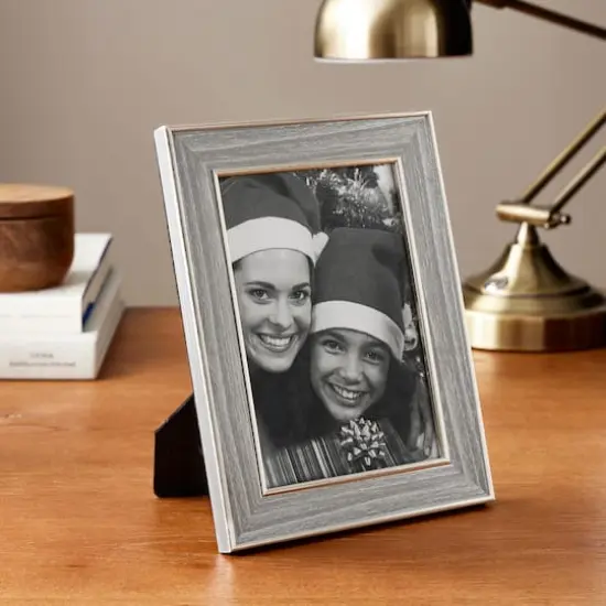 Simply Essentials&trade; 5" x 7" Gray with Silver Edge Frame by Studio D&eacute;cor&reg; {3}