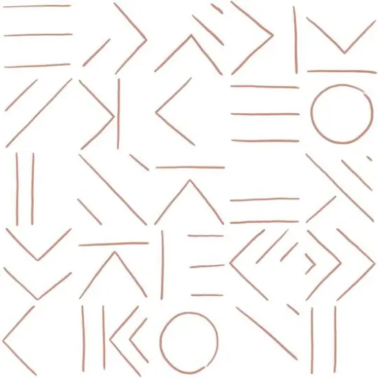 RoomMates Down The Line Peel & Stick Wallpaper Clay and White {1}