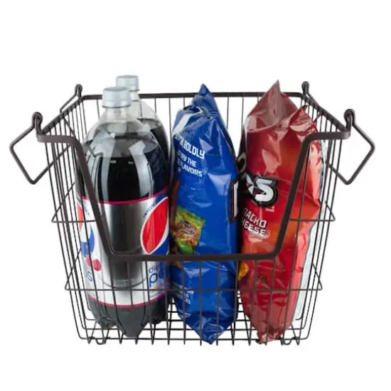 DII&reg; Large Rectangle Metal Basket Bronze {5}