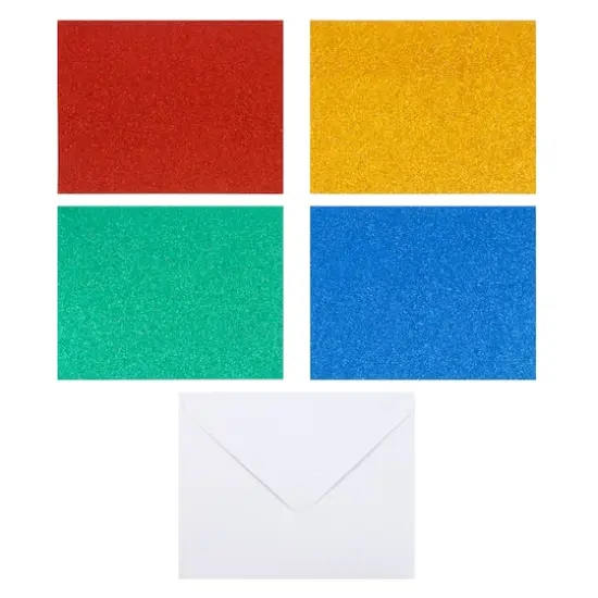 Glitter Rainbow Cards & Envelopes by Recollections™, 4.25" x 5.5" {3}