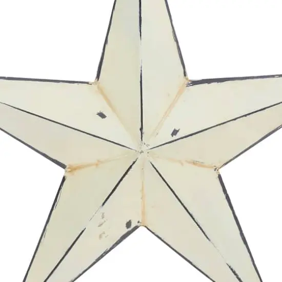 Cream Stars Rustic Metal Wall Decor Set {4}
