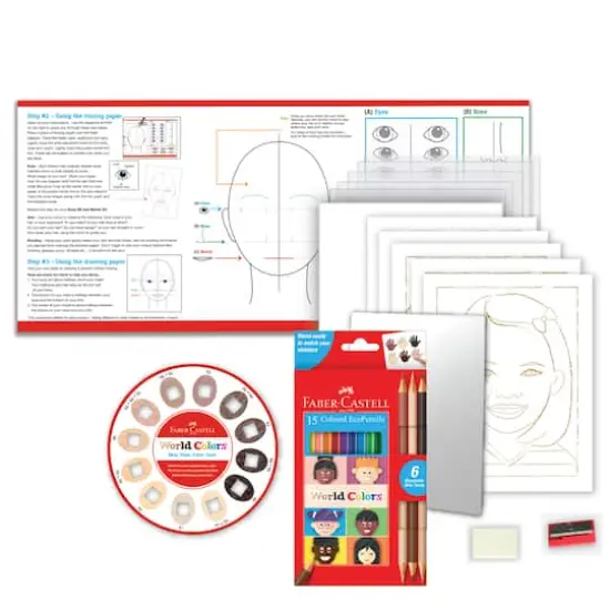 Faber-Castell&reg; World Colors How to Draw Faces Set {3}
