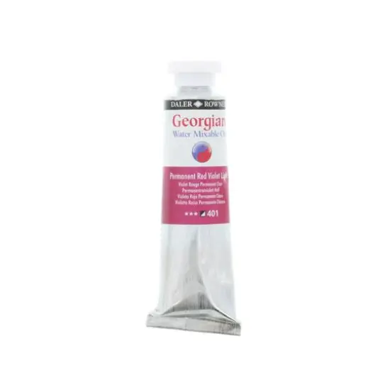 Daler-Rowney&reg; Georgian Water Mixable Oil Paint, 37mL 401 Permanent Red Violet Light {1}