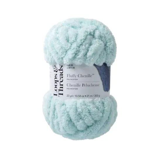 Fluffy Chenille&trade; Yarn by Loops & Threads&reg; Pale Blue {1}