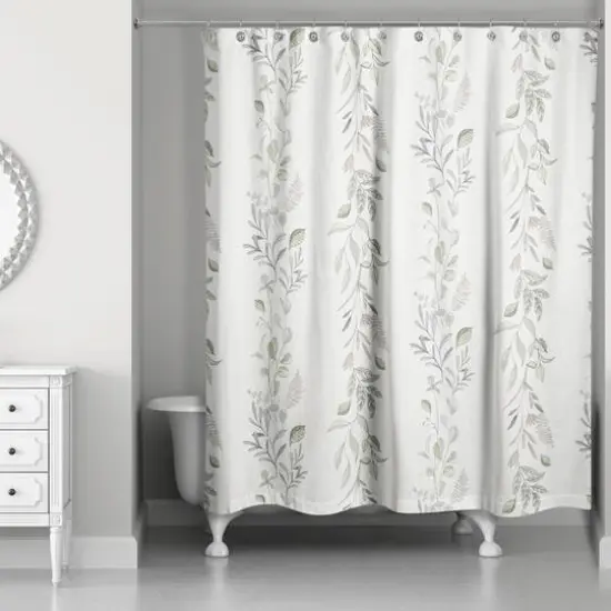 Vines Shower Curtain White {3}