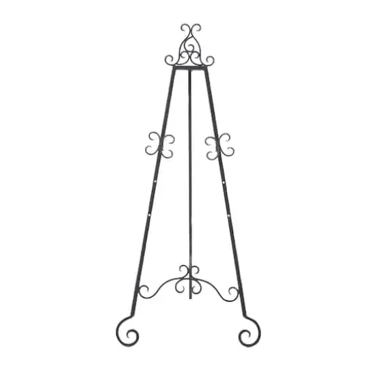 Traditional Black Iron Floor Easel, 46" x 21" x 22" {1}