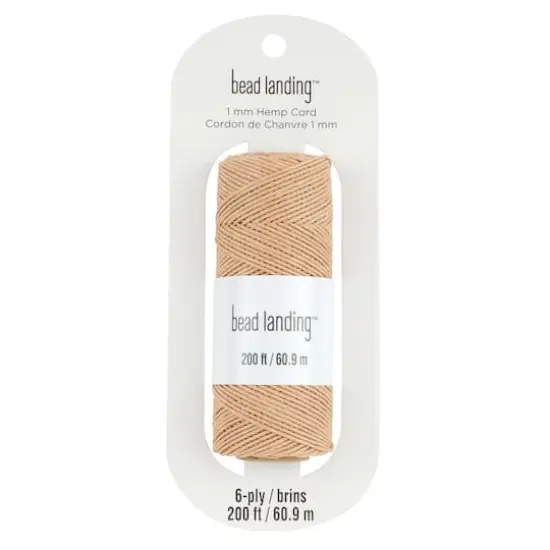 1mm Tan Hemp Cord, 200ft. by Bead Landing&trade; {1}