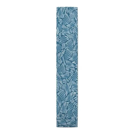 72" Watercolor Stripe Pattern Cotton Twill Runner {4}