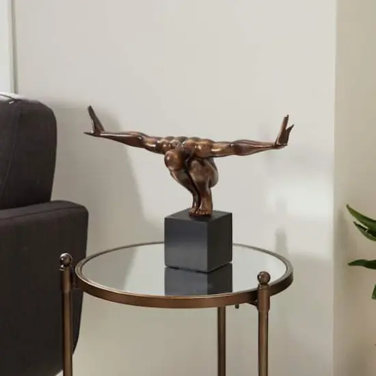20" Bronze Human Figure Decor Sculpture {12}