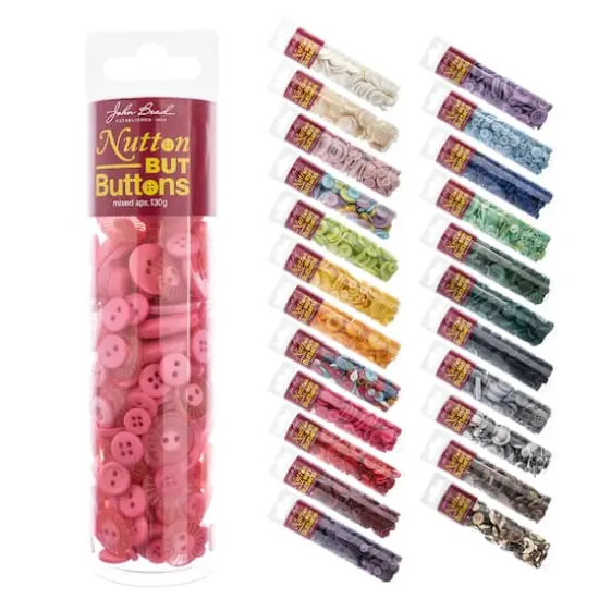 John Bead Nutton but Buttons Mixed Collection Pink {1}