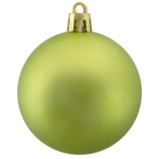 60ct Matte Green Kiwi ShatterproofBall Ornaments {5}