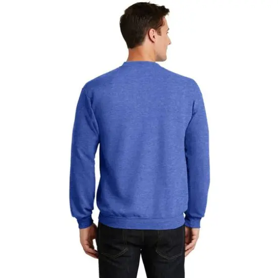 Port & Company&reg; Brights Core Fleece Crewneck Sweatshirt Heather Royal {6}