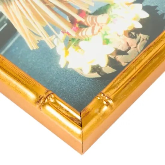 4 Pack Craig Frames Vintage Bamboo Brushed Gold Picture Frame {6}