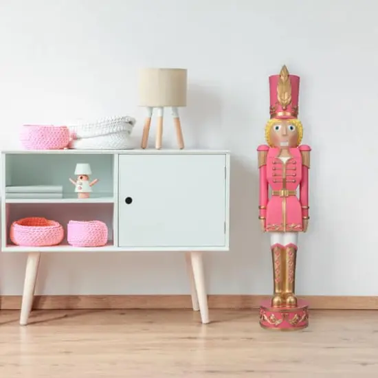 Haute Decor 37" Pink & Gold Decorative Christmas Nutcracker {3}