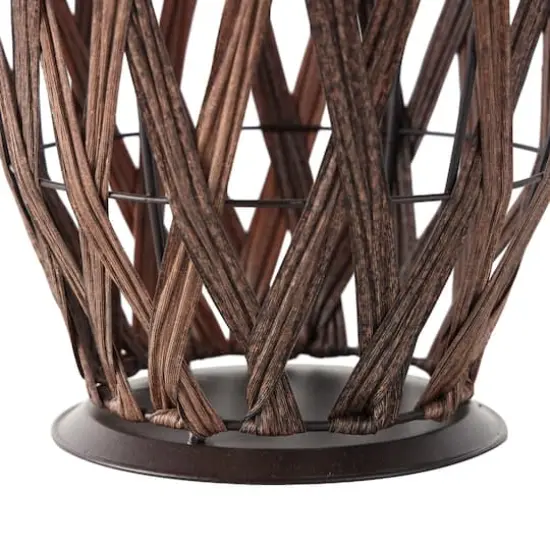 33" Copper Metal Handmade Woven Vase {5}
