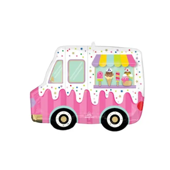 26" Here's the Scoop Ice Cream Truck Balloon {1}