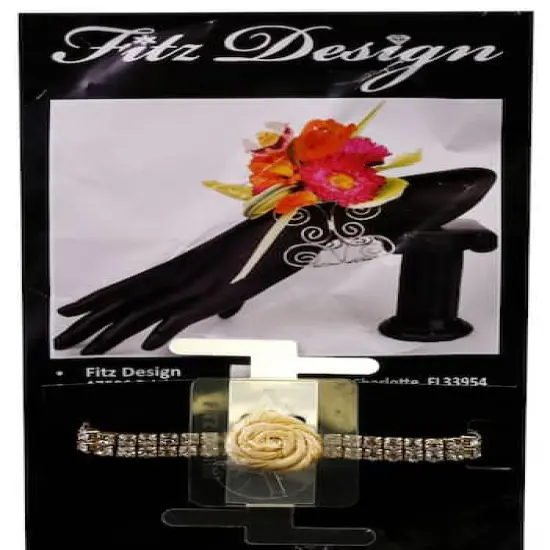 Jam Paper Sophisticated Lady Floral Bracelet Brown {4}