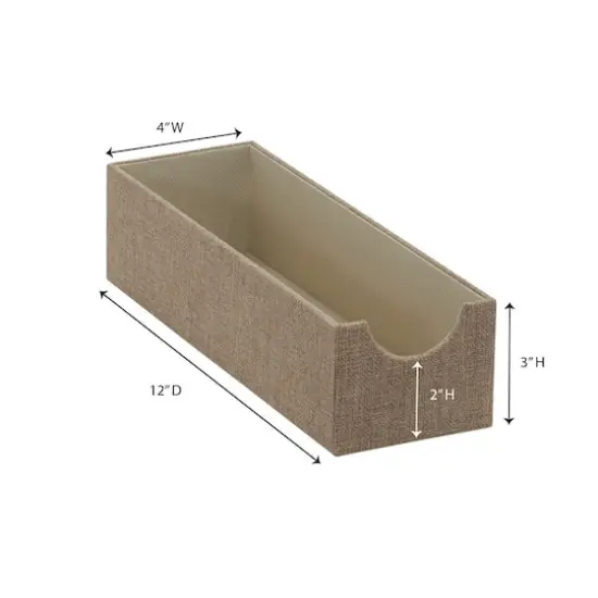 Household Essentials 12" Narrow Accessory Organizer Tray Brown {5}